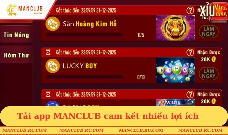 Tải app MANCLUB cam kết nhiều lợi ích